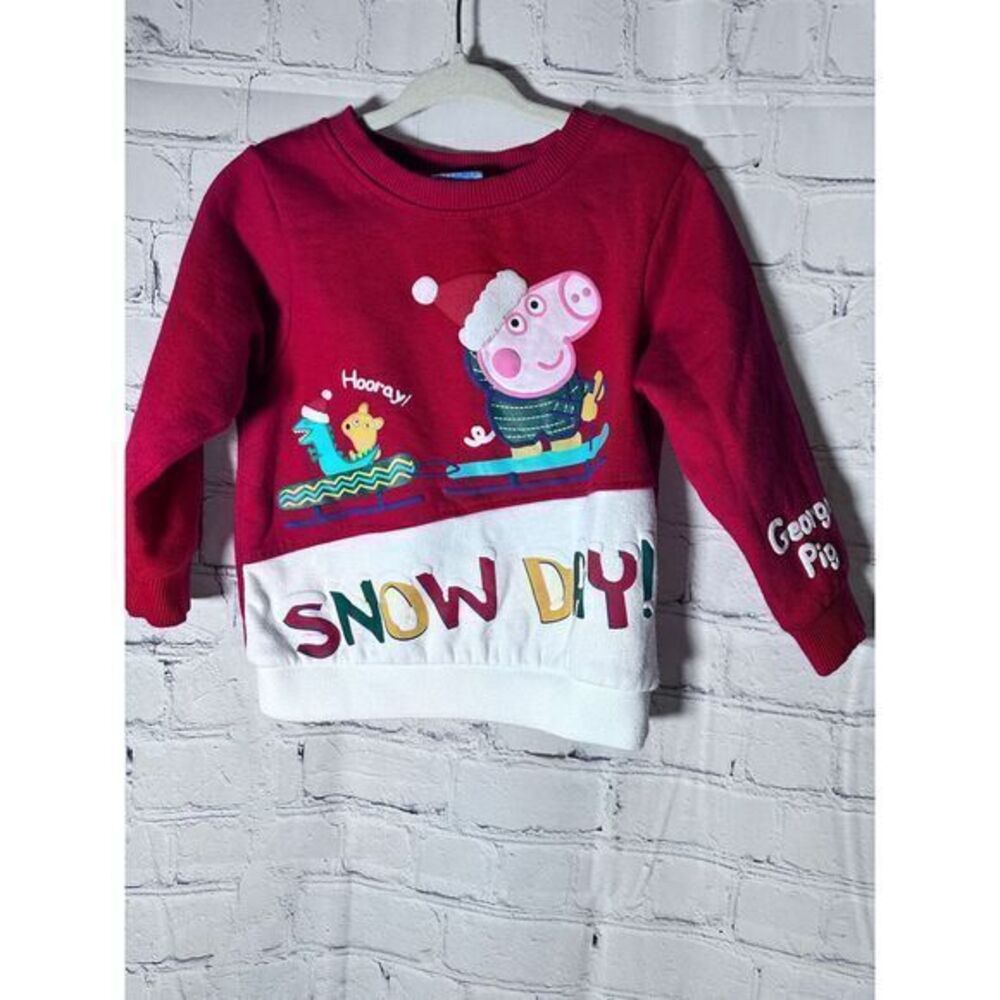 PEPPA PIG SNOE DAY TODDER SWEATSHIRT (12-18M) WORN ONCE